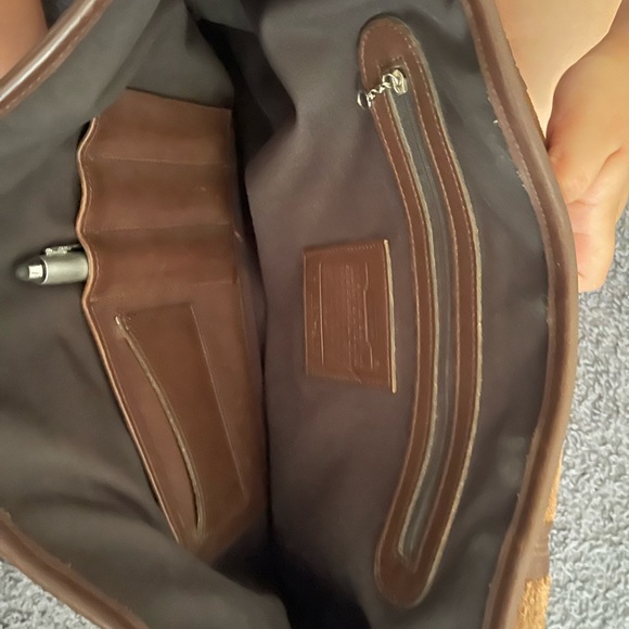 Vintage Coach Brown Leather Briefcase / Messenger Bag circa 1990’s - Picture 6 of 8